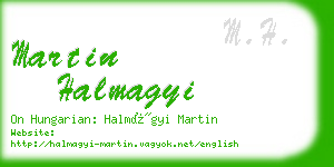 martin halmagyi business card